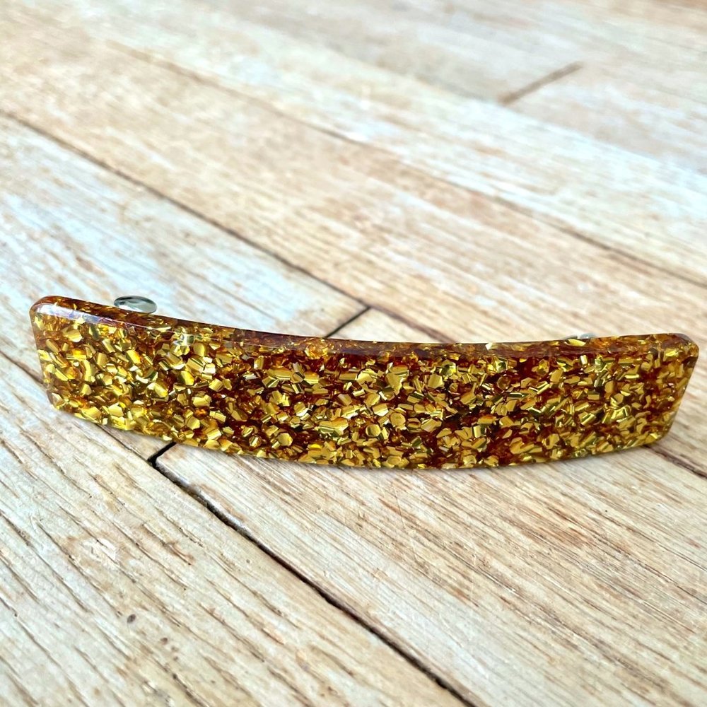 Edie Parker metallic hair barette